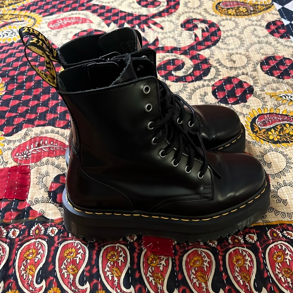 Dr. Martens Shiny Black Combat Boots